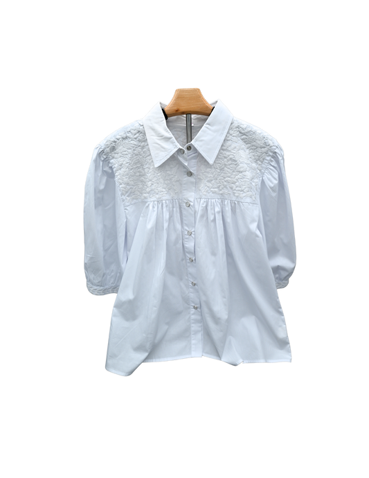 Double White Cowgirl Blouse