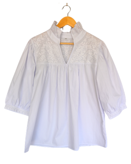 Double White Tailgater Blouse