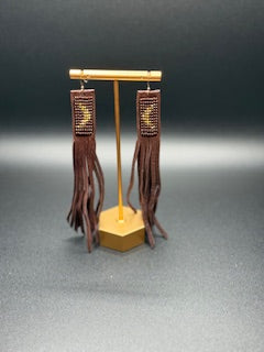 Earth Moon Fringe Earrings