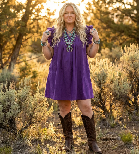 Double Purple Hummingbird Dress