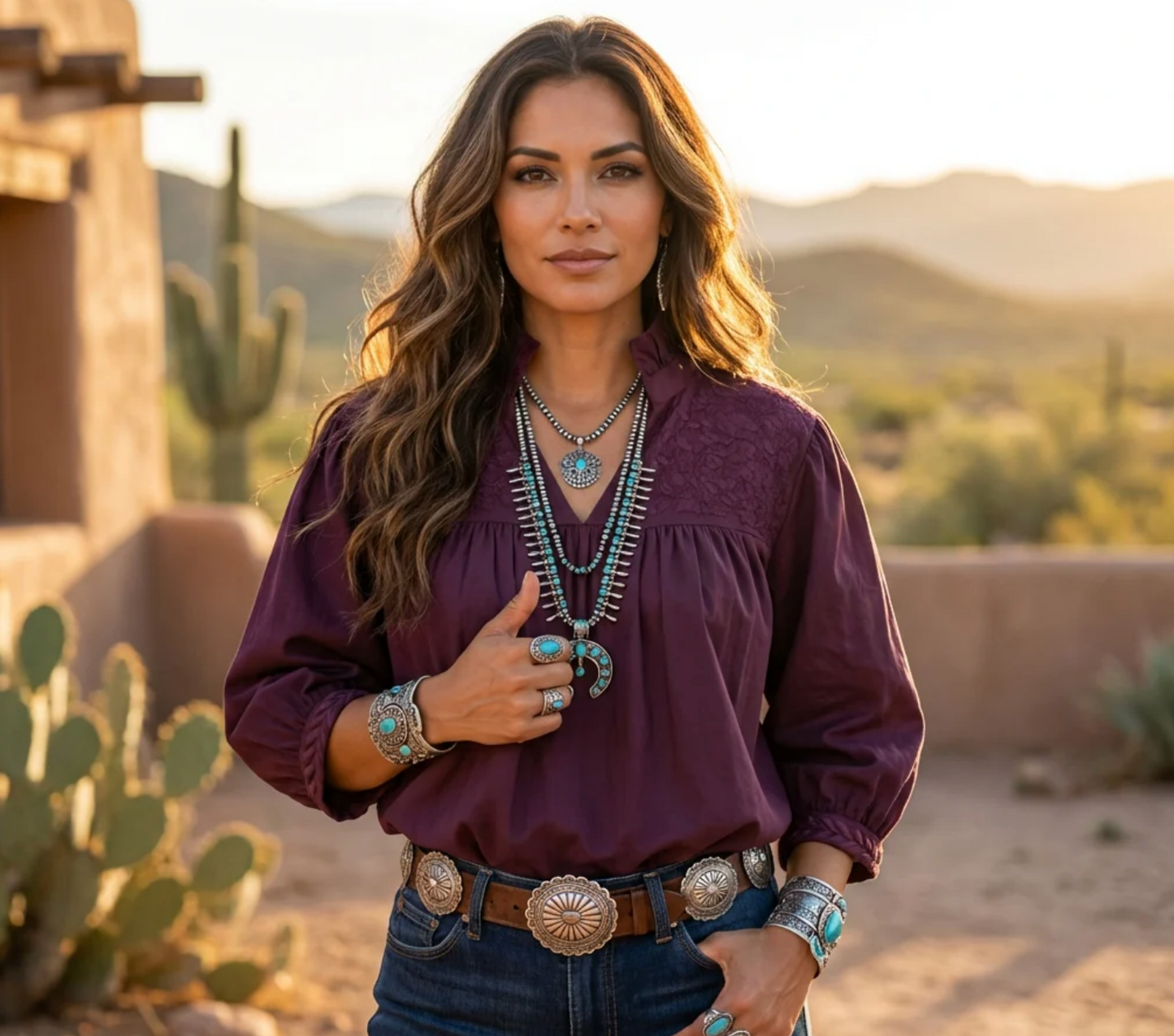 Double Maroon Tailgater Blouse